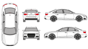 Audi A4 2015 Vehicle Template