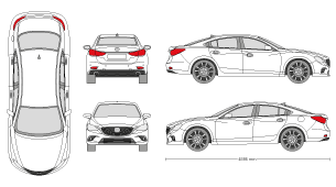 Mazda 6 2015 Vehicle Template