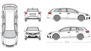 Toyota Avensis 2012 Vehicle Template