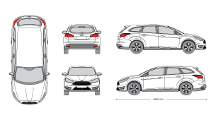 Ford Focus 2015 Vehicle Template