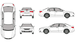 Honda Accord Vehicle Template