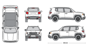 Jeep Renegade 2015 Vehicle Template