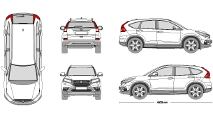 Honda CR-V 2015 Vehicle Template