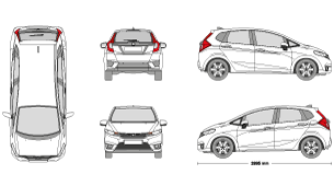 Honda Jazz 2015 Vehicle Template