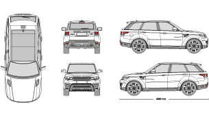 Landrover Range-Rover 2013 Vehicle Template