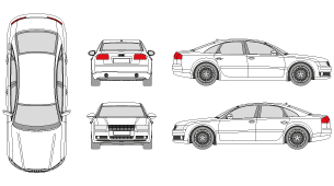 Audi A8 2002 vehicle template