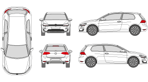 Volkswagen e-Golf 2014 Vehicle Template