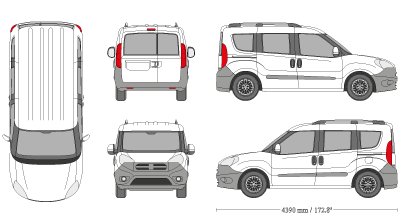 DODGE Ram Promaster City 2016 Vehicle Template