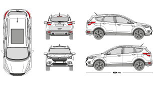 Ford Escape 2017 Vehicle Template