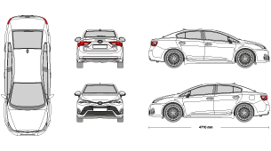 Toyota Avensis 2017 Vehicle Template