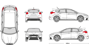 Ford Focus RS 2015 Vehicle Template