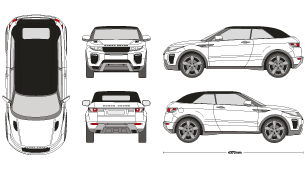 Landrover Range Rover Evoque 2016 Vehicle Template