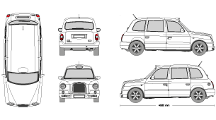 LONDON TAXI TX 4 2010 Vehicle Template