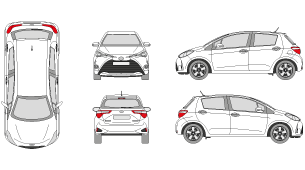 TOYOTA Yaris 2017 Vehicle Template