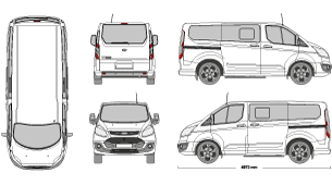 FORD Tourneo Custom 2017 Vehicle Template