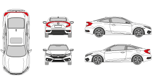 HONDA Civic Touring Coupe 2017 Vehicle Template
