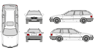 BMW 3er Touring 1995 Vehicle Templates