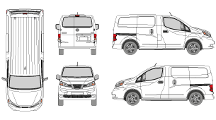NISSAN NV 200 AMERICA 2017 Vehicle Template