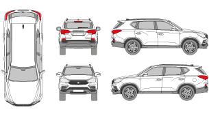 SSANGYONG Rexton 2017 Vehicle Template
