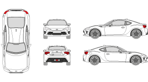 TOYOTA GT86 2016 Vehicle Template