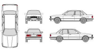 BMW 3er 1983 Vehicle Template
