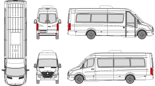 Mercedes Benz Sprinter Bus Vehicle Template