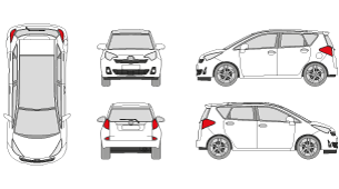 TOYOTA Verso S 2011 Vehicle Template