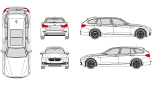 BMW 3er Touring 2015 Vehicle Template