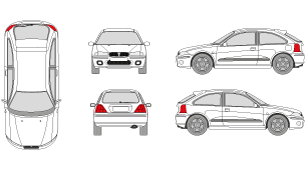 ROVER 200 1995 Vehicle Template
