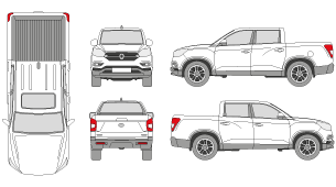 SSANGYONG Musso 2018 Vehicle Template