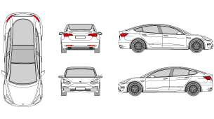 TESLA Model 3 2017 Vehicle Template