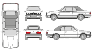 BMW 3er 1985 Vehicle Template