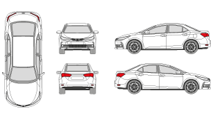 TOYOTA Corolla 2017 Vehicle Template