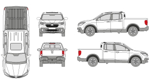 HONDA Ridgeline 2018 Vehicle Template