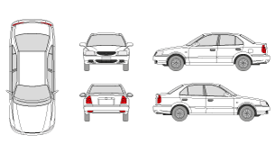 HYUNDAI Accent 2000 Vehicle Template