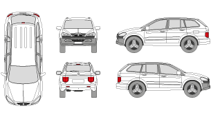 SSANGYONG Kyron 2005 Vehicle Template