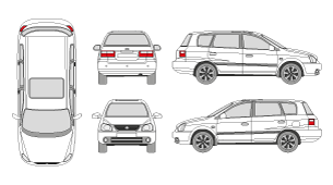 KIA Carens 2002 Vehicle Template