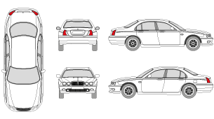 ROVER 75 1999 Vehicle Template