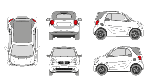 SMART / MCC Fortwo 2015 Vehicle Template
