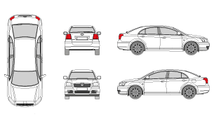 TOYOTA Avensis 2003 Vehicle Template