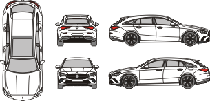 MERCEDES BENZ CLA 2019 vehicle template