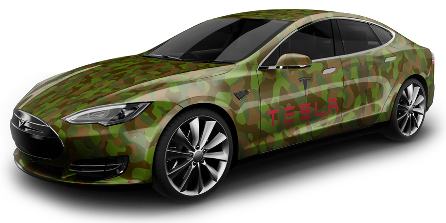 3D Tesla Vehicle Wrap Rendering