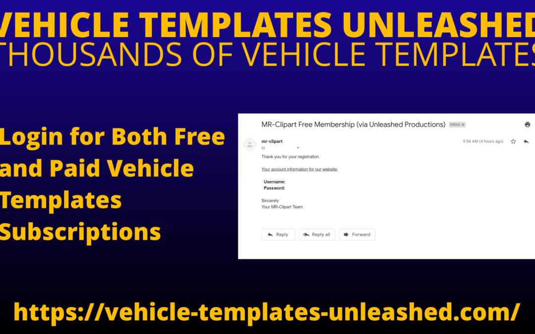 Login for Both Free and Paid Vehicle Templates Subscriptions