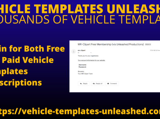 Login for Both Free and Paid Vehicle Templates Subscriptions