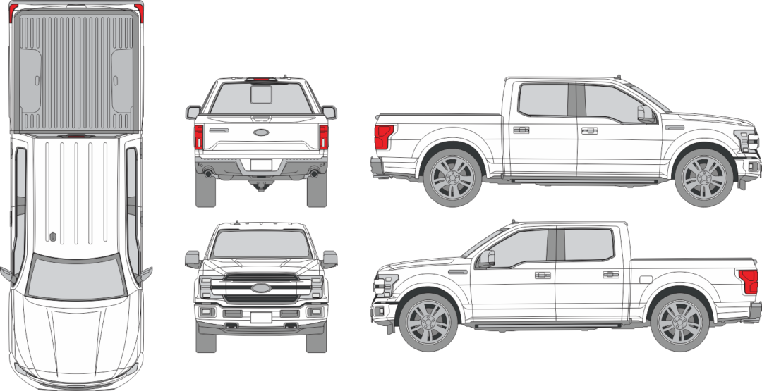 Ford F-150 Crew Cab 2019 Vehicle Template