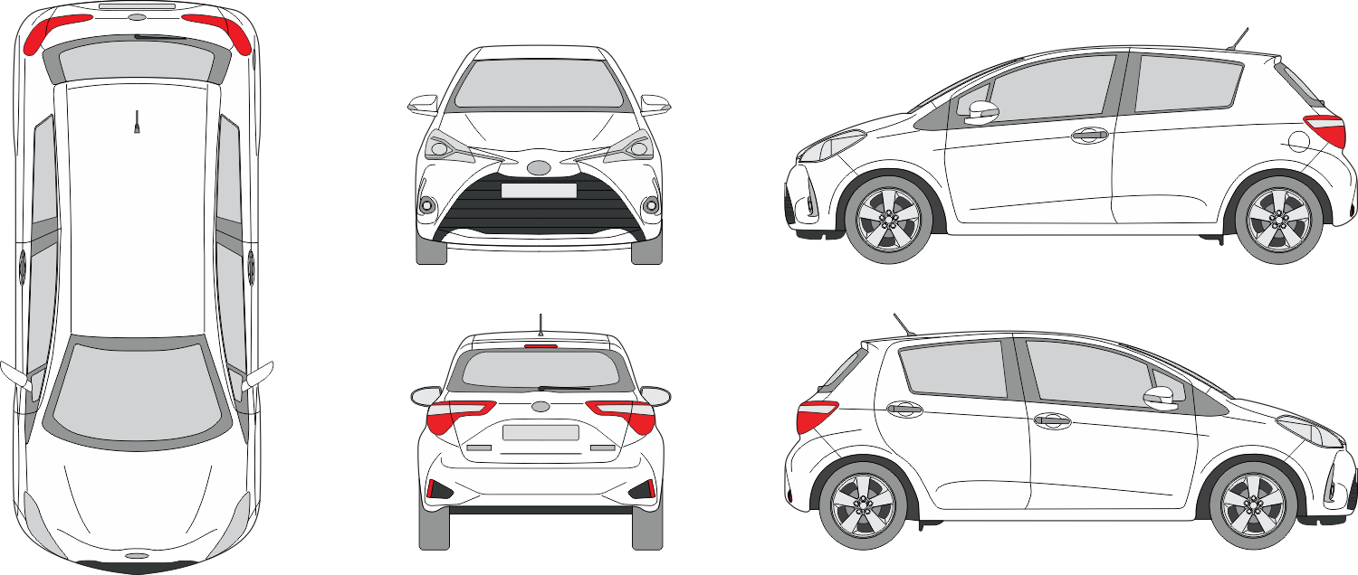 Toyota Yaris 2020 3-Door Vehicle Template