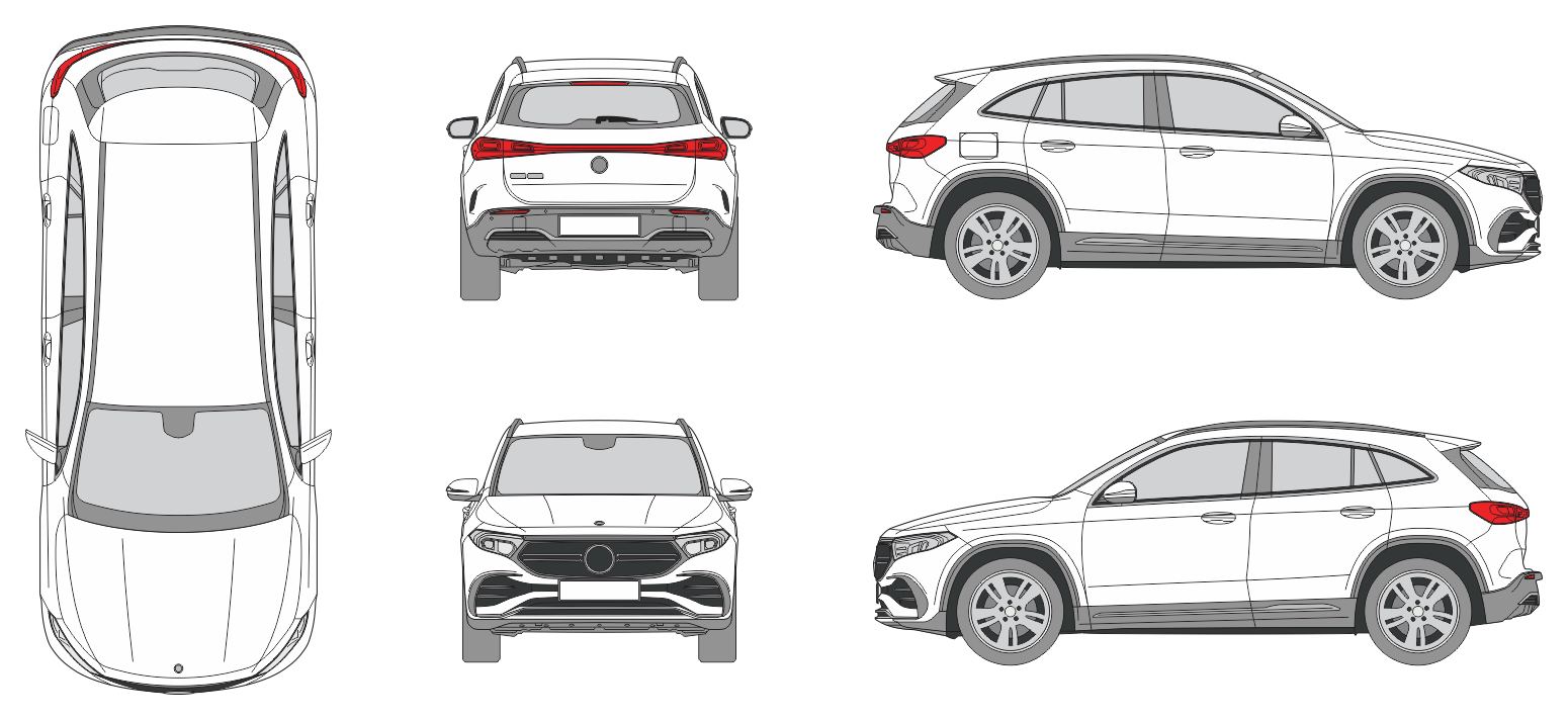 Mercedes Benz EQA 2021 Vehicle Template