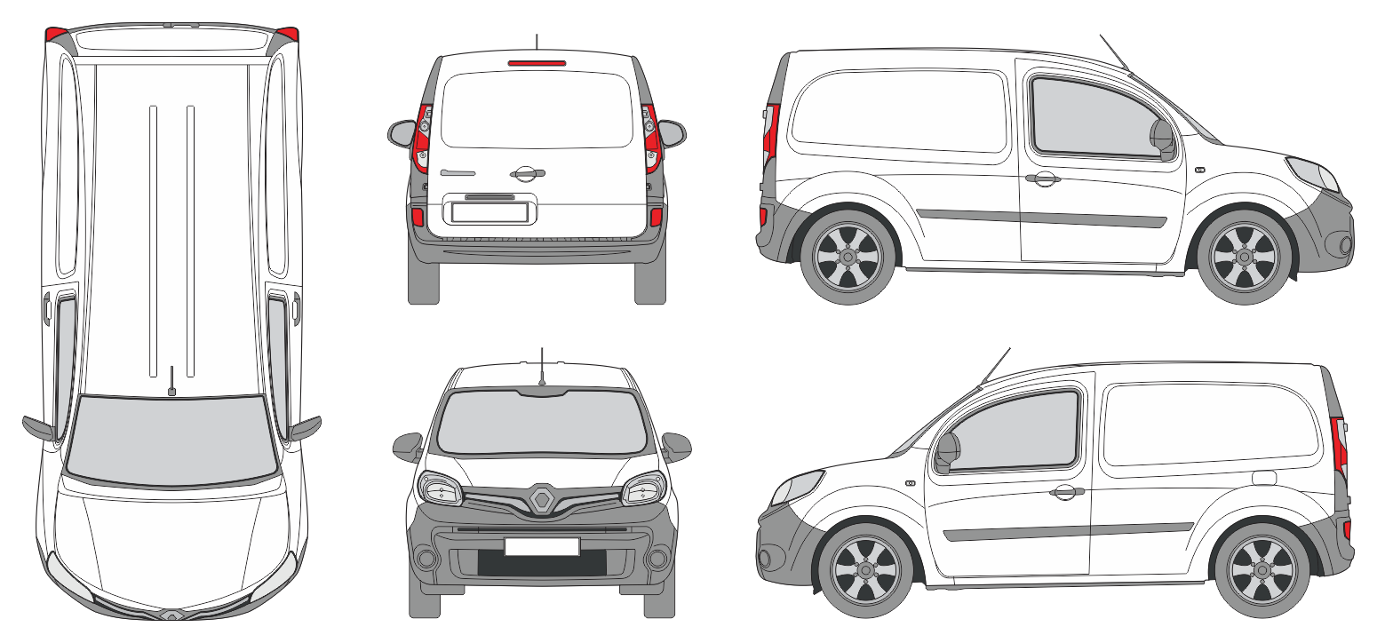 Renault Kangoo 2021 Minivan Template