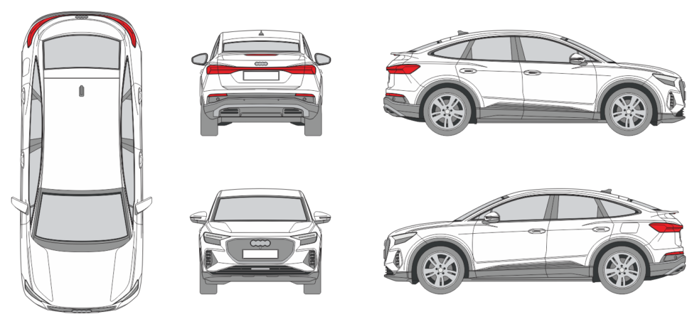 Audi Q4 e-tron Sportback 2021 - Vehicle Templates Unleashed