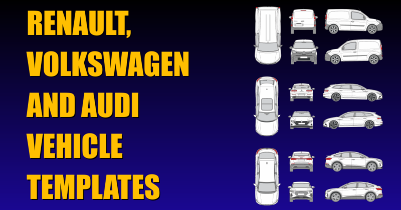 2021 Vehicle Templates For Renault, Volkswagen and Audi Models